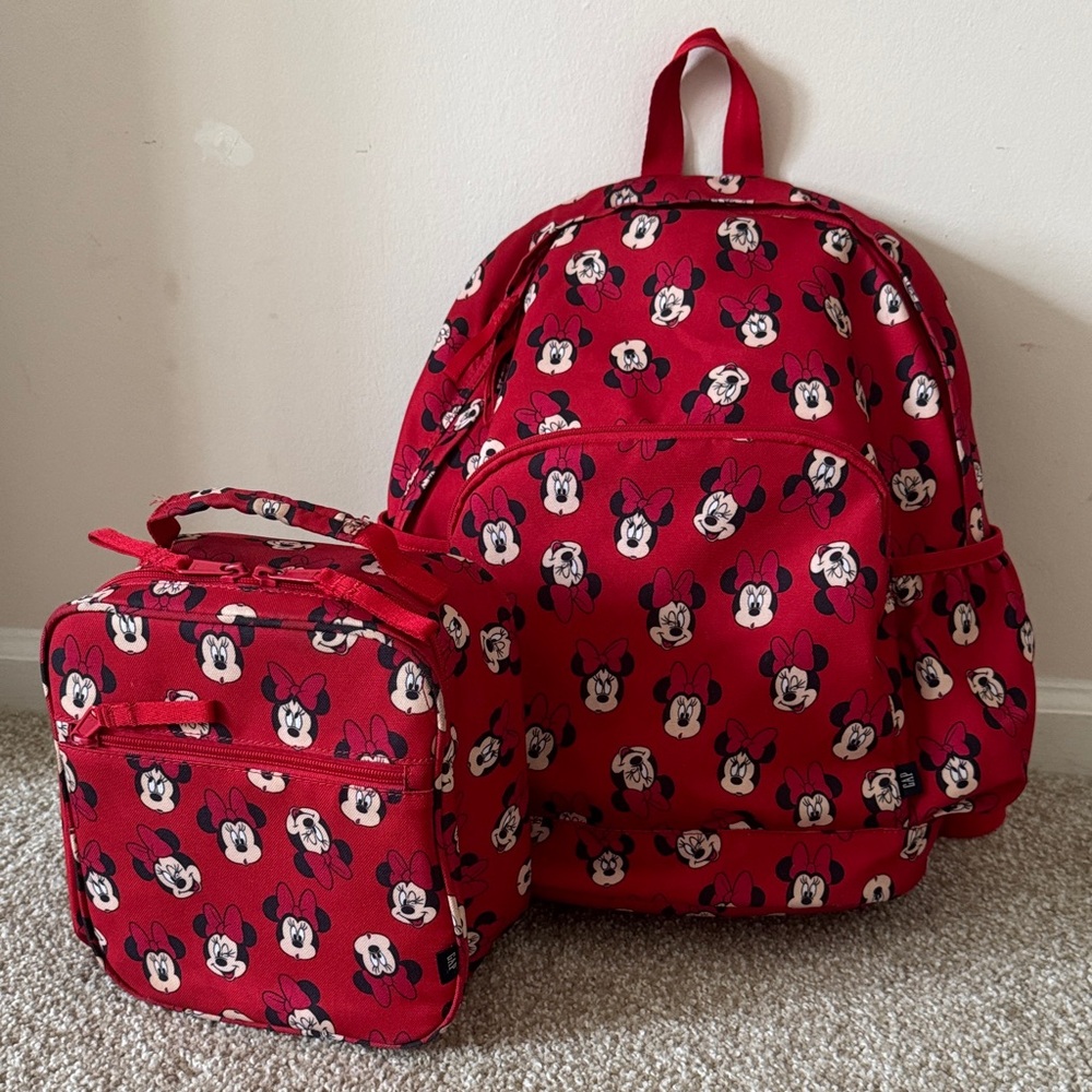 Gap Minnie Mouse Backpack and Lunchbox Set